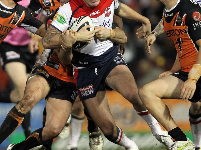 A rare miss in the jersey stakes from the Roosters. Picture: AAP Image/Action Photographics/Renee McKay