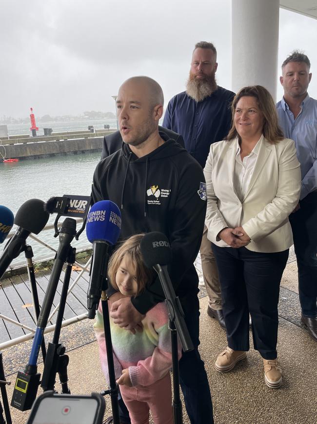 Reece Howells - Wambo Coal Mine worker - praised the Same Job, Same Pay laws and the benefits they bring. In Newcastle at Queens Wharf on January 17, 2025. Picture: Amy Ziniak