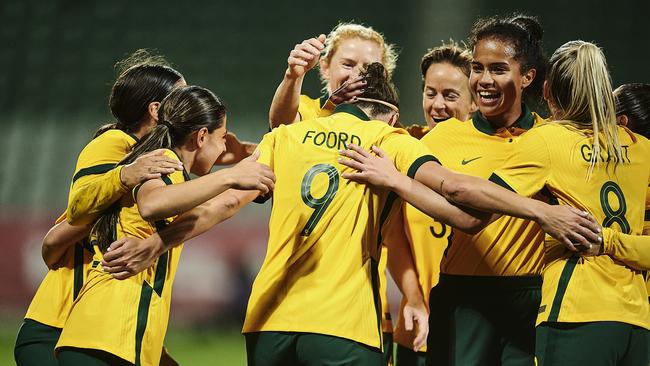 The Matildas got their first win over a top 20 team in a year. (Photo by Jan Christensen / Getty Images)