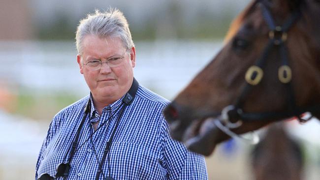 SYDNEY, AUSTRALIA - OCTOBER 15: Trainer Anthony Cummings looks on during a trackwork session ahead of The Everest at Royal Randwick Racecourse on October 15, 2020 in Sydney, Australia. (Photo by Mark Evans/Getty Images)