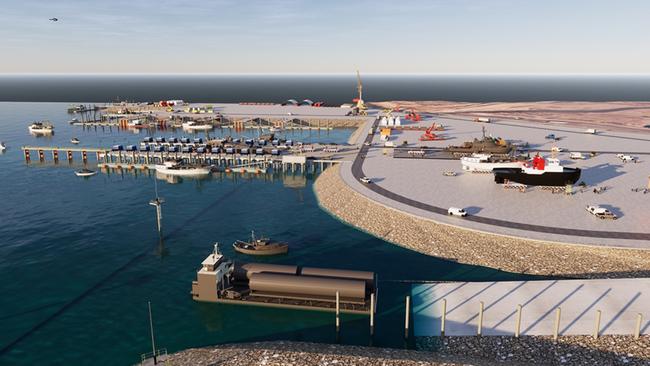 An artist's impression of Darwin's planned $400m ship lift at East Arm. Picture: Supplied