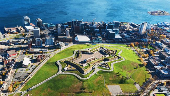 A bird's eye view of the Citadel in Halifax.