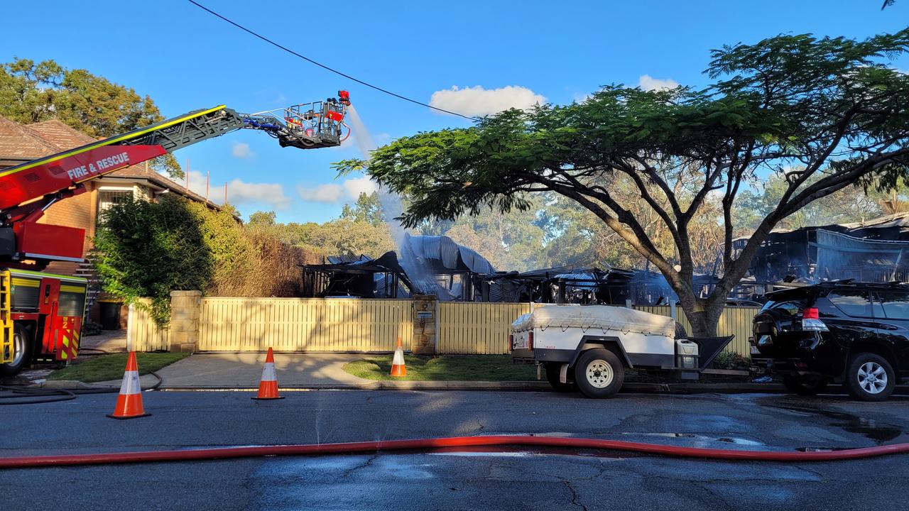 The house was completely destroyed in the fierce blaze. Picture: Matty Holdsworth