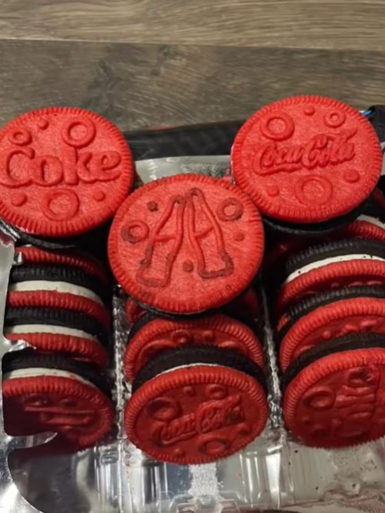 The cookies are embossed with Coke designs. Picture: TikTok