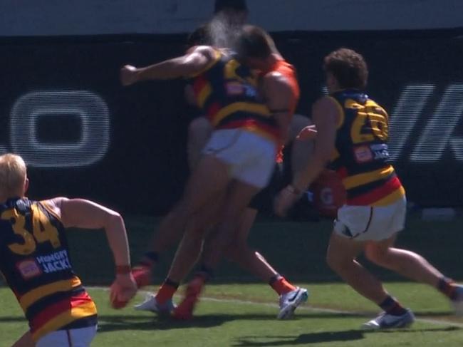 Sickening hit leaves AFL world stunned