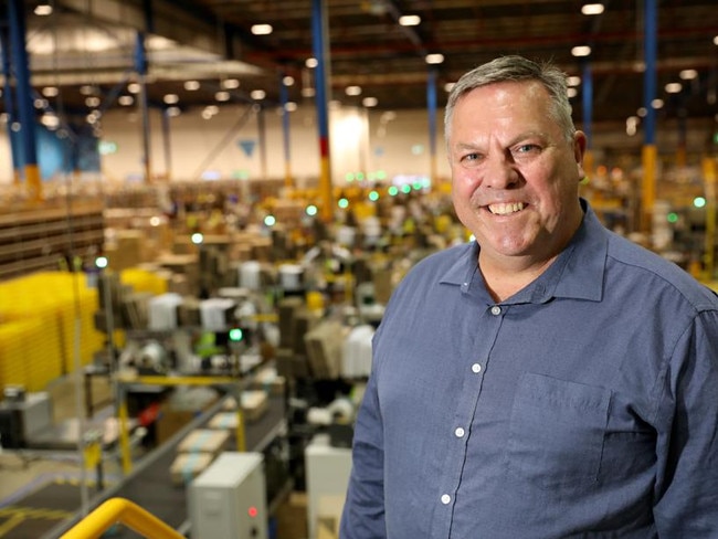 Amazon Australia operations director Craig Fuller at the Amazon fulfilment centre in Moorebank, Sydney.