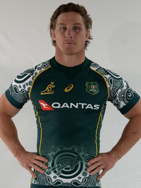 Michael Hooper in the new jersey. Picture: ARU Media