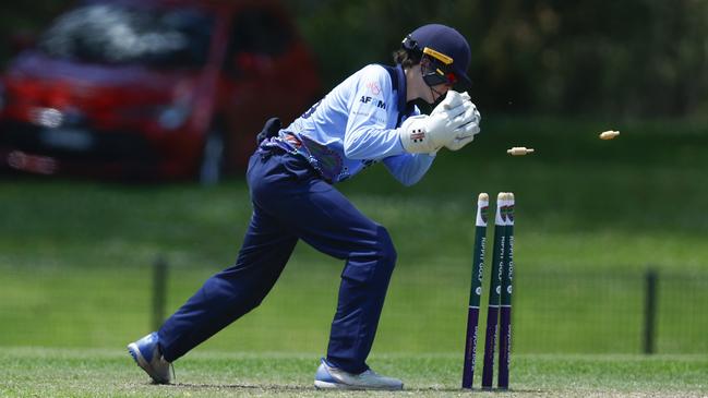 Newcastle City wicketkeeper Hayden Checker. Picture: Michael Gorton