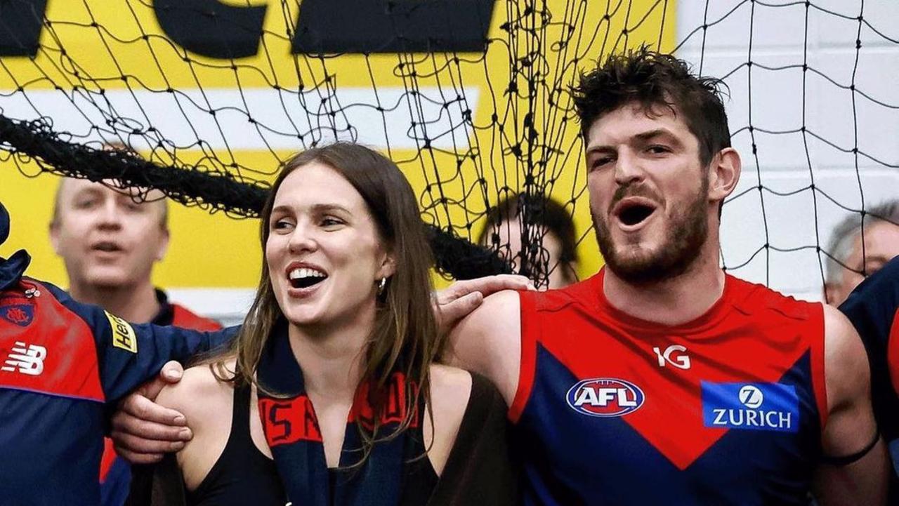 Danielle and Angus singing the Dees song. Picture: Instagram.