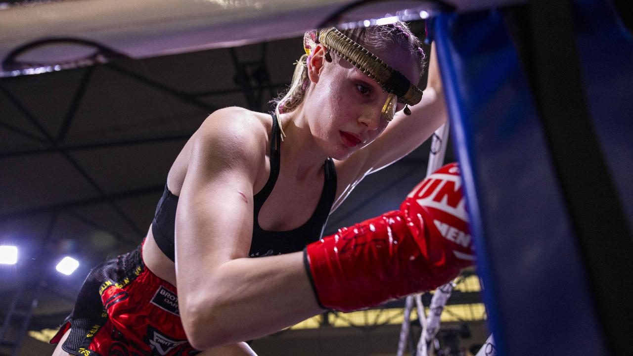 Taleisha Kirk at the NT Fight Series XI at Ventia Stadium. Picture: Pema Tamang Pakhrin