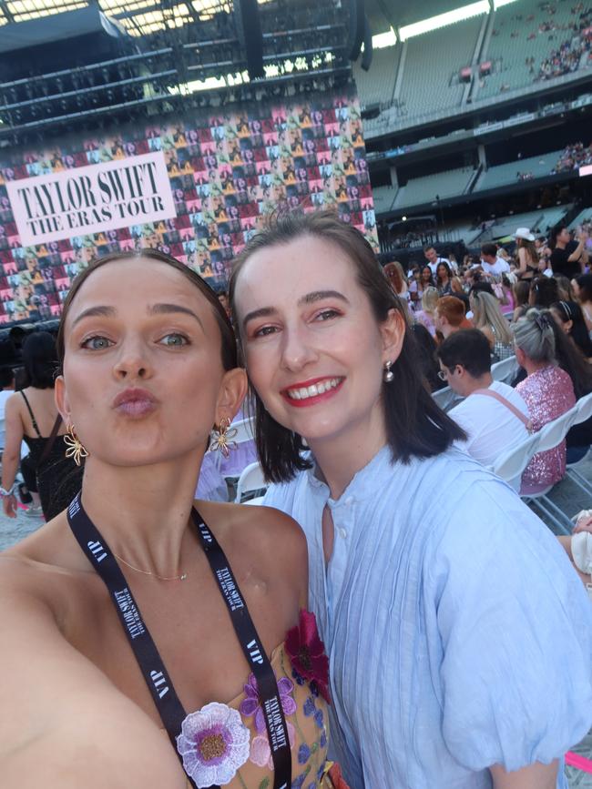 Kellie Finlayson and Matilda Conlon at Taylor Swift. Picture: Supplied