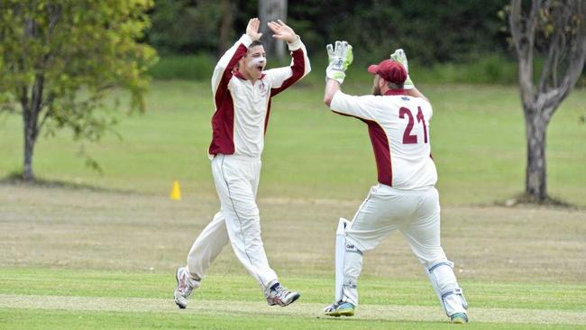 GREAT WORK: Centrals celebrate another wicket in last weekend's one-day first division victory over the Redbacks. Picture: Cordell Richardson