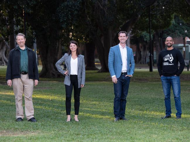 Candidates for Reid Charles Jago, Fiona Martin, Sam Crosby and Rohan Laxmanalal. Picture: Monique Harmer