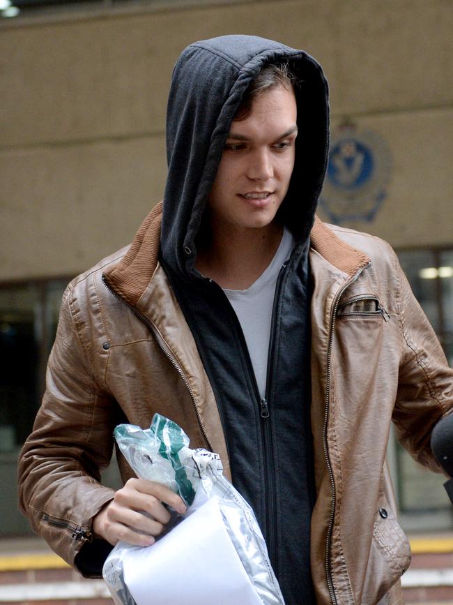 Paul Kuhn leaves police headquarters in Sydney. Picture: Jeremy Piper