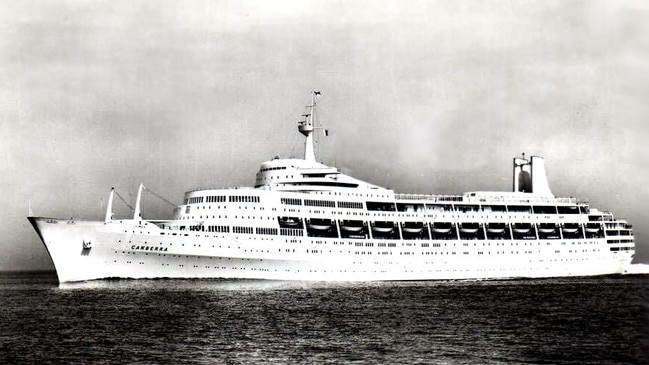 SS Canberra on her maiden voyage.