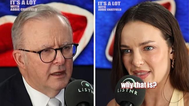 Abbie Chatfield has made a major admission that has 'the potential for backlash' during an interview with Prime Minister Anthony Albanese, as Australia waits for him to call the federal election. Picture: TikTok/@abbiechatfield