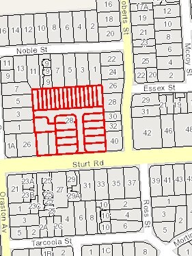 The Lofty Building Group's subdivision plan for 28 Sturt Rd, Brighton which is owned by the Le Cornu family. Image: plan.sa.gov.au