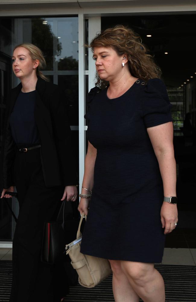 Defence barrister Nicola MacCarron outside the Supreme Court in Darwin on November 14, 2024. Picture: Zizi Averill