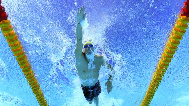 Adelaide’s Kyle Chalmers swims during the men’s 200m freestyle heats at the Gold Coast Commonwealth Games. Picture: AAP / Dave Hunt