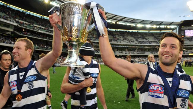 Jimmy Bartel and Steve Johnson were drafted by Geelong together and finished their careers with three premierships in the hoops.