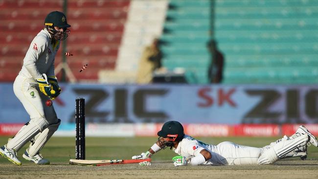 Pakistan held on for a fighting draw in the second Test. Picture: AFP Images