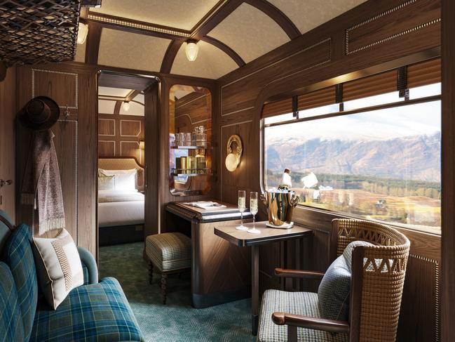 One of the Grand Suites to be unveiled on the Royal Scotsman in May 2024.