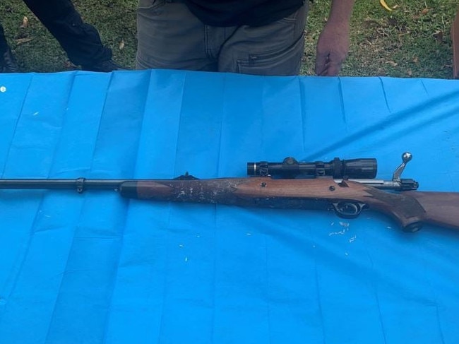 Rifle seized at the Doyalson North home. Picture: NSW Police