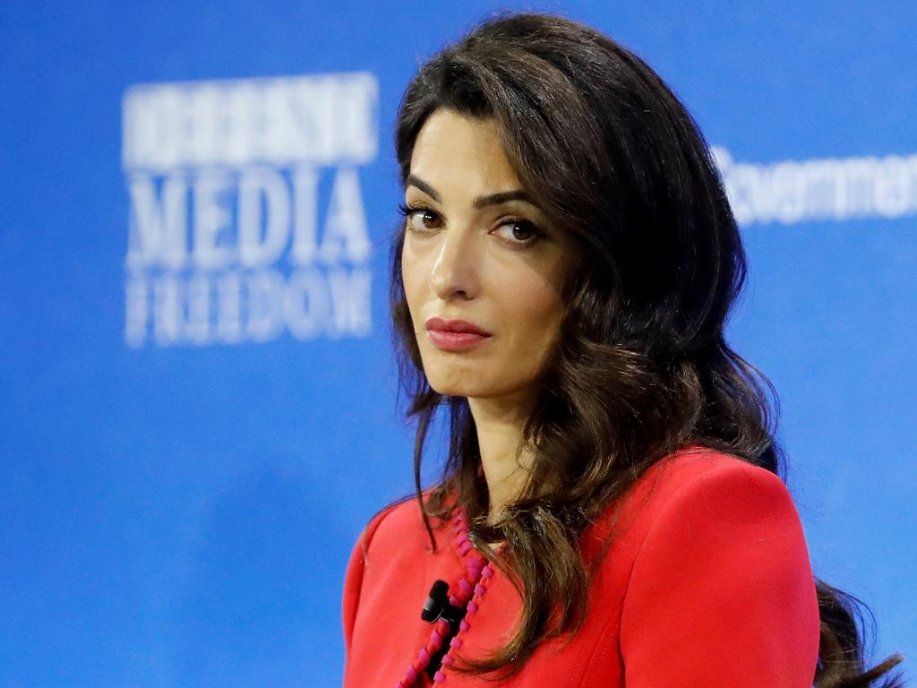 Amal Clooney quit as Britain's special envoy on media freedom in protest at the Government's decision to reverse the agreement on leaving the Union European. Picture: Tolga Akmen/AFP.