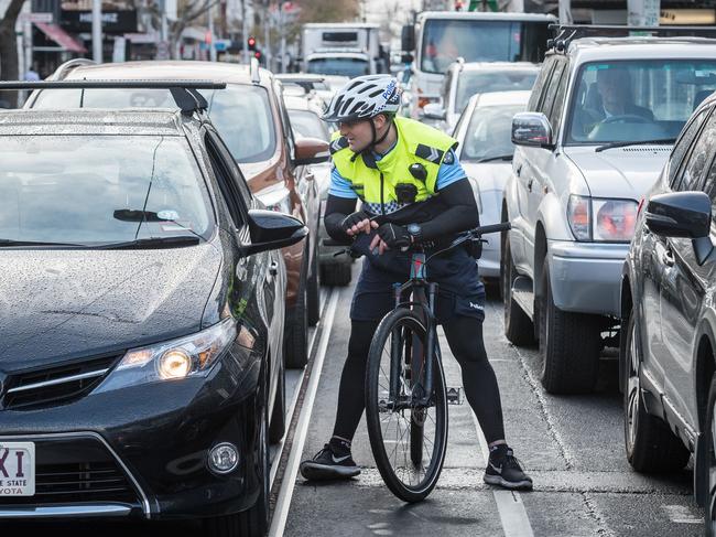 Victoria Police cracked down on the problem in Richmond last year. Picture: Jake Nowakowski.