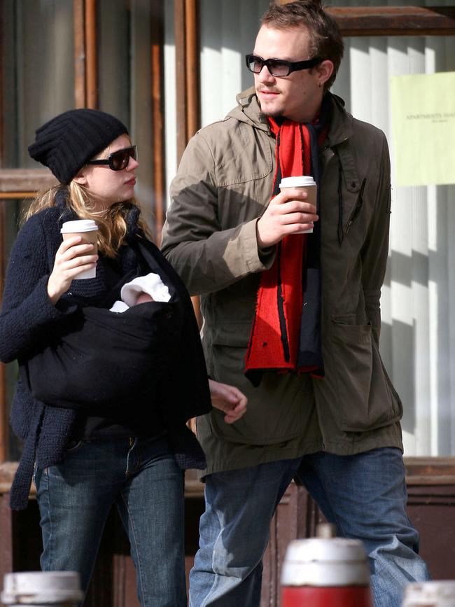 Ledger and Williams with Matilda Rose in Brooklyn, New York, November 2005.