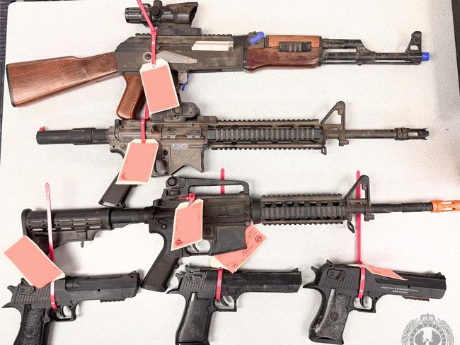 A man will face court after police found six gel blaster firearms and more than 20 cannabis plants being grown inside a Riverland home. Picture: SA Police