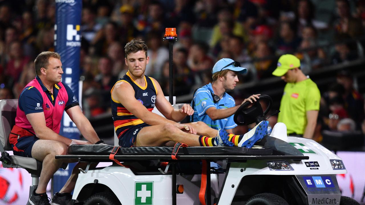 Paul Seedsman has avoided the worst, but still faces a long stint on the sidelines. Picture: AAP