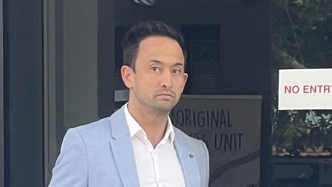 Dr Steven Morgan Lin, of Helix Dental at Long Jetty, leaving Wyong Local Court where he has pleaded guilty to hindering police and damaging property at a brothel. Picture: NewsLocal