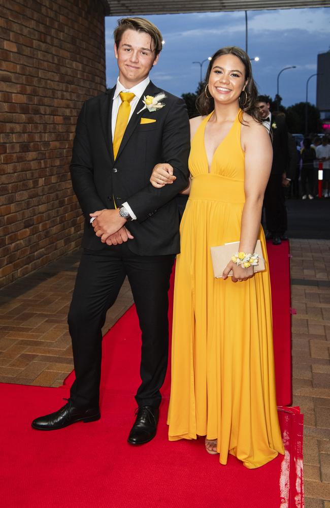 Tom Knudsen and Johannah Whittle at Toowoomba Grammar School formal at Rumours International, Wednesday, November 15, 2023. Picture: Kevin Farmer