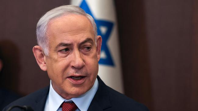 Israeli Prime Minister Benjamin Netanyahu at his office in Jerusalem. Picture: AFP.