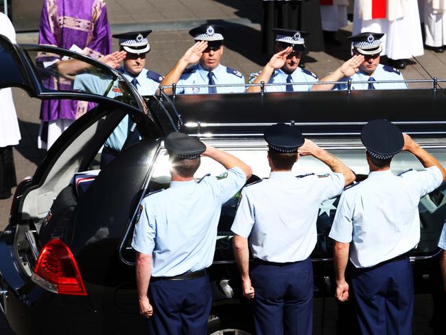 A full police funeral was held for the 47-year-old policeman who had been with the force for many years.