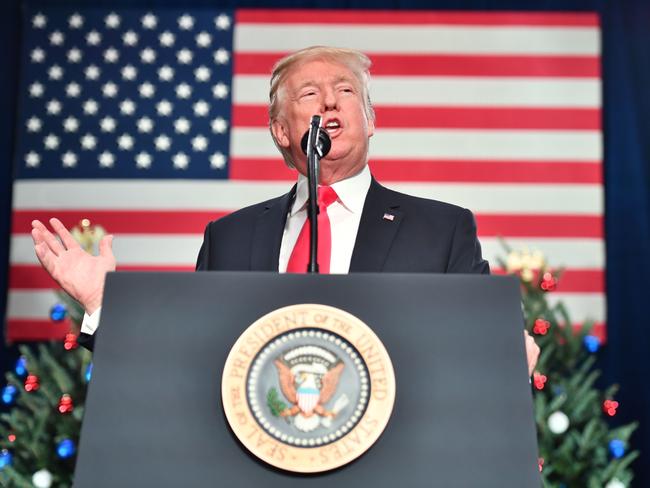 US President Donald Trump has struggled to let go of the birther claims. Picture: AFP Nicholas Kamm