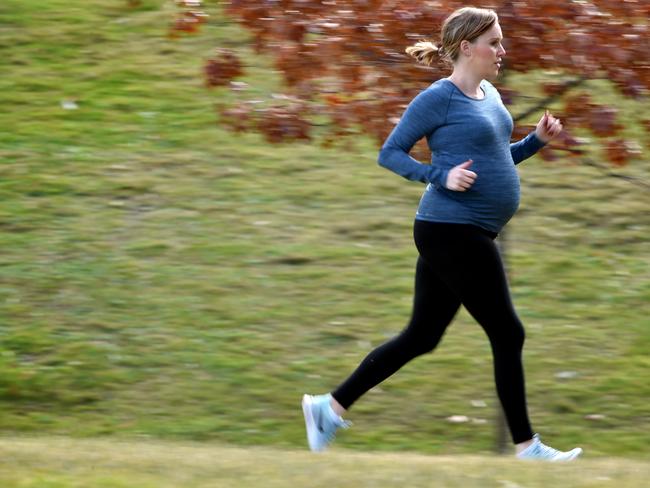 A study has offered the strongest proof yet that moderate exercise should continue while pregnant, which Cheryce Harrison does. Picture: Jay Town