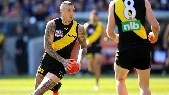 Dustin Martin in action during the 2019 AFL Grand Final at the MCG.