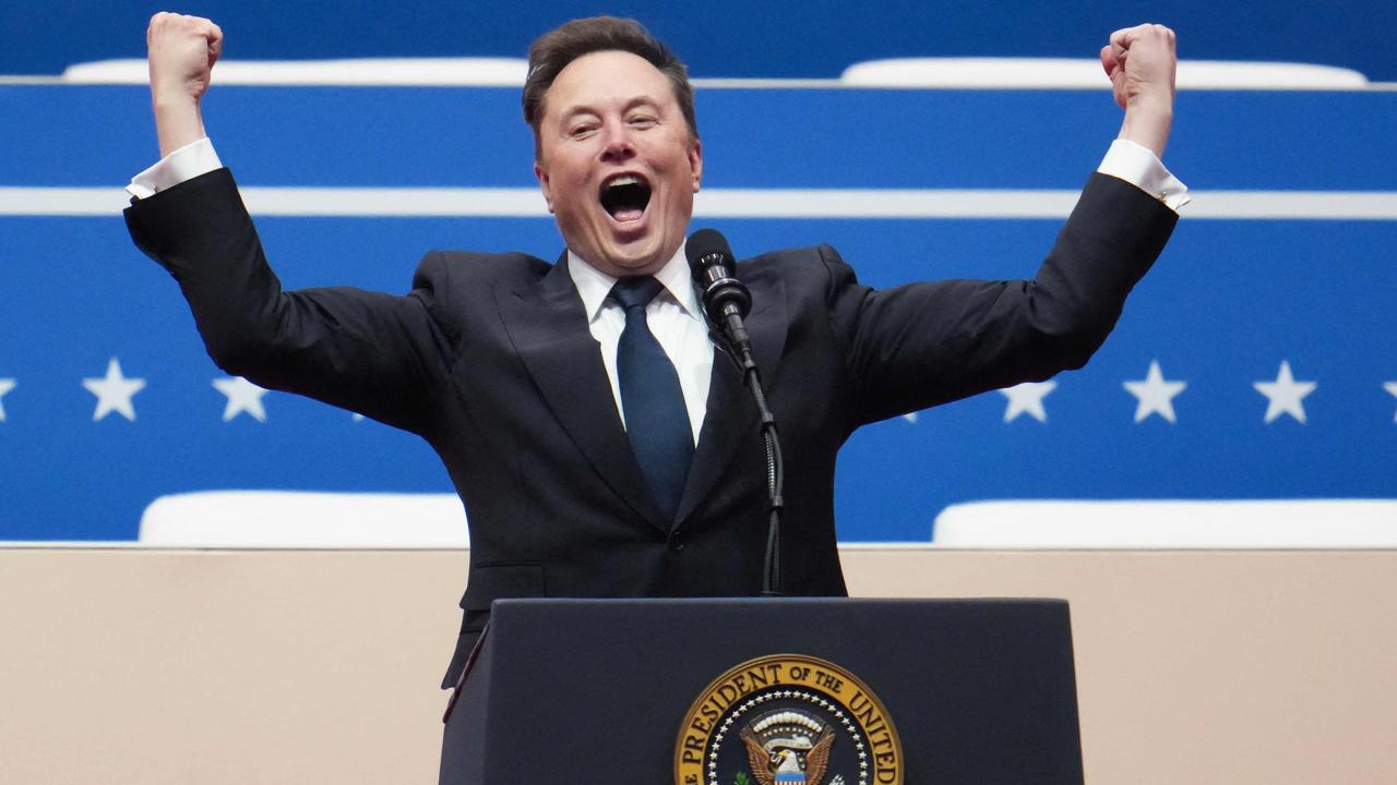 Tesla, SpaceX and X CEO Elon Musk speaks during an inauguration event at Capital One Arena on January 20, 2025 in Washington, DC. Picture: Christopher Furlong /Getty Images via AFP
