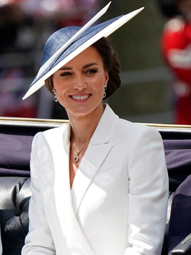 Kate at the Trooping the Colour parade earlier this month. Picture: Andrew Matthews/Pool/AFP