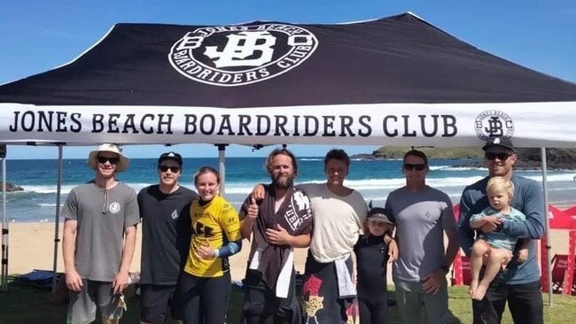 Jones Beach Boardriders Club ahead of the 2023 Australian Boardriders Battle final. Photo: supplied.