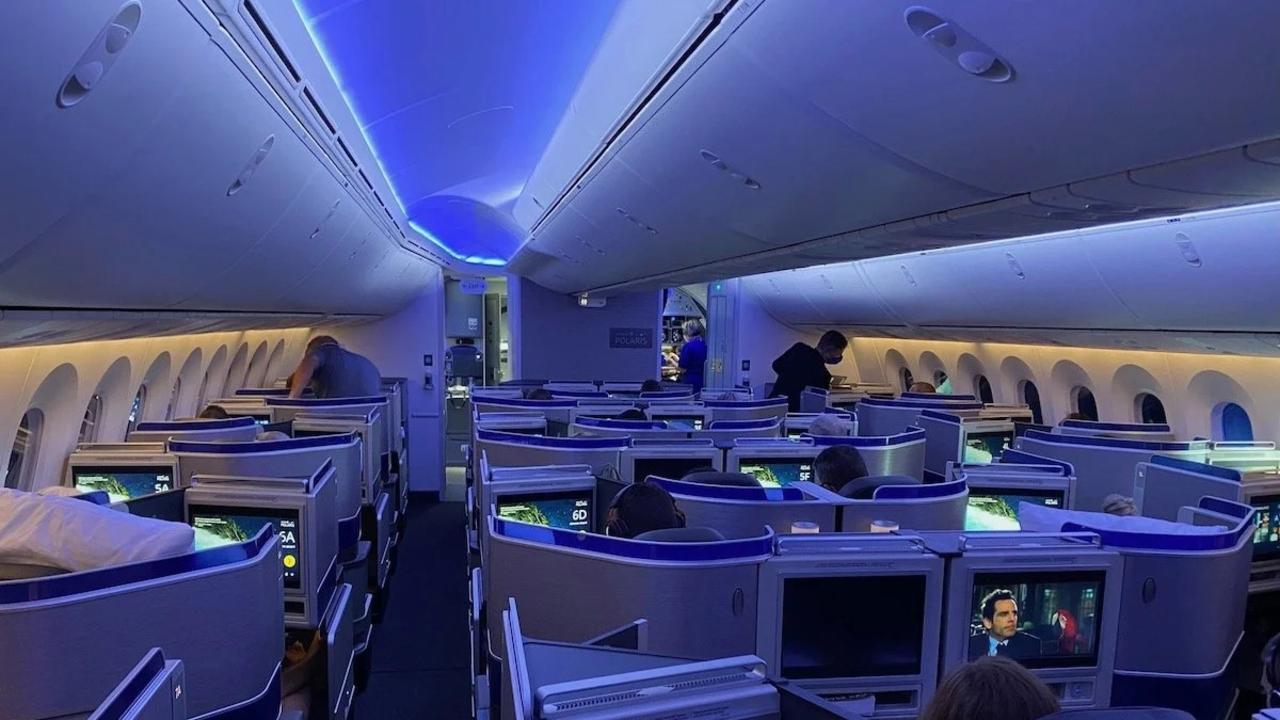 United Airlines Business Class Boeing 787-9 Dreamliner. Photo: Supplied