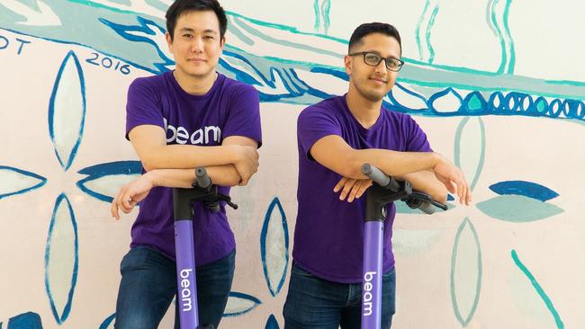 Beam Mobility’s co-founders, Alan Jiang and Deb Gangopadhyay.