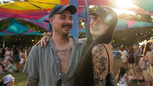 James Minett and Shade Matheson at BASSINTHEGRASS 2023. Picture: Pema Tamang Pakhrin