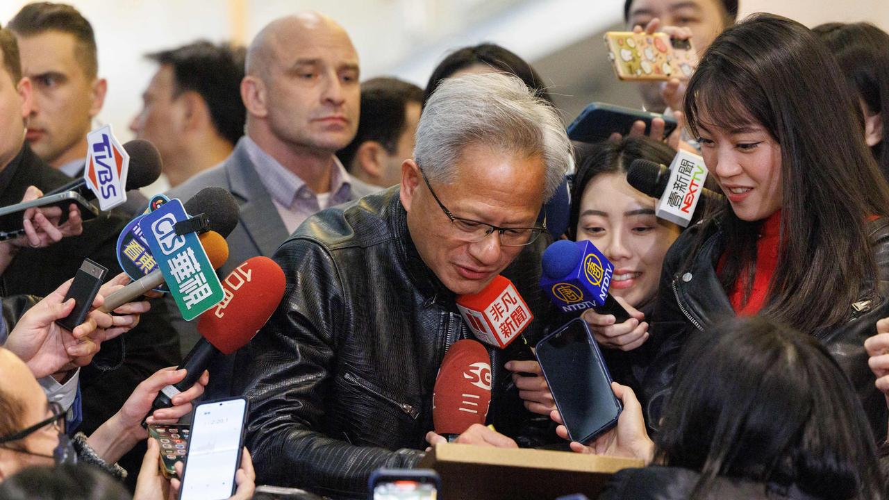 Nvidia co-founder and CEO Jensen Huang in Taipei earlier this month. Picture: AFP