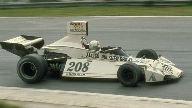 Lella Lombardi in action in her Brabham BT during the British Grand Prix at the Brands Hatch circuit in England. Picture: Allsport UK /Allsport