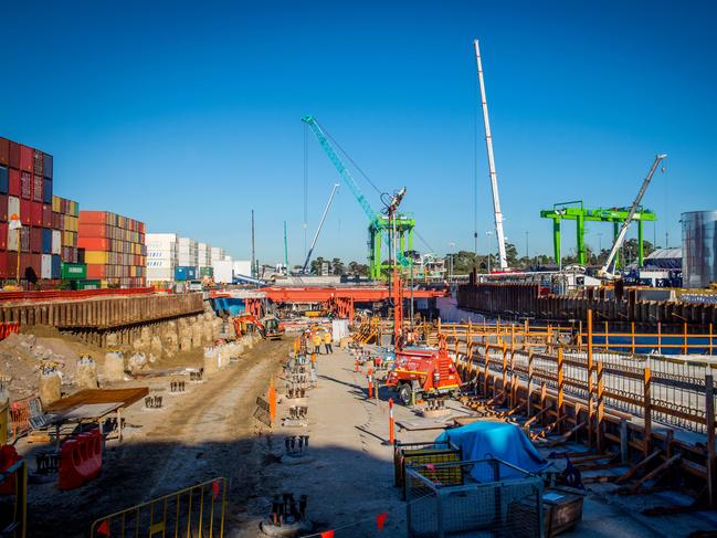 West Gate Tunnel project. The Footscray entrance to the tunnel. Picture: Jake Nowakowski