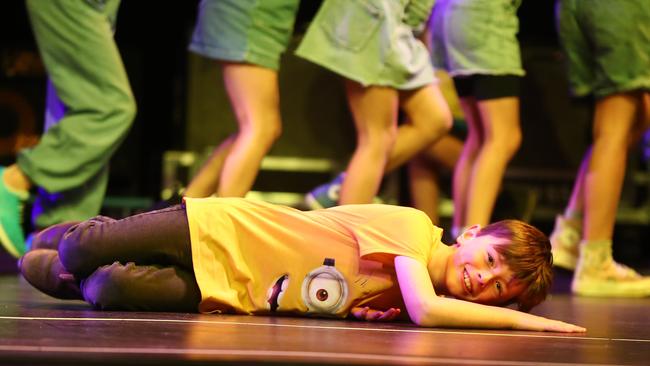 Anglesea Primary School students performing at the Geelong Schools Music and Movement Festival. Picture: Alison Wynd