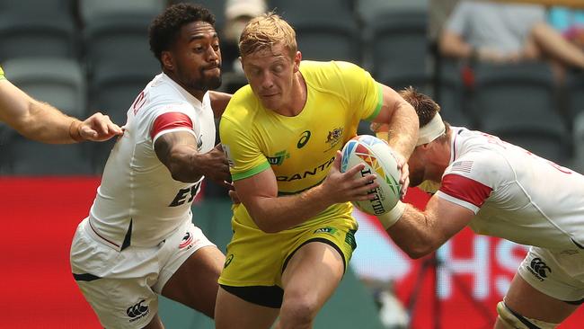 Lachie Miller was part of Australia’s rugby sevens team at last year’s Tokyo Olympics. Picture: Brett Costello